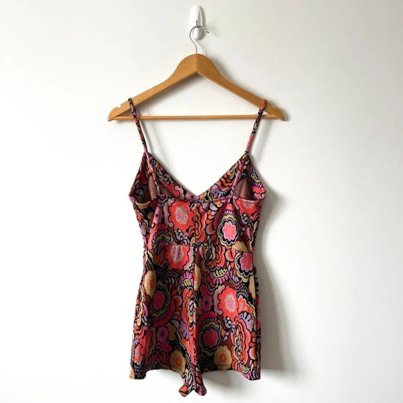 Zara Retro Floral Print Knit Romper Size Small - Picture 9 of 11